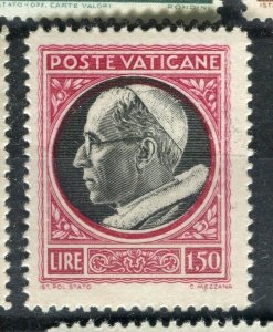 VATICAN; 1945 early Pictorial issue fine Mint hinged 1.50L. value