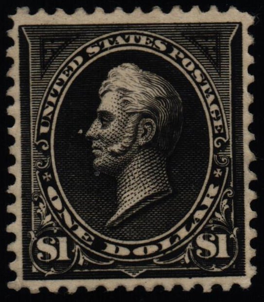 US Scott #276 - VF - $1 Perry - Black - OG HR - 1895