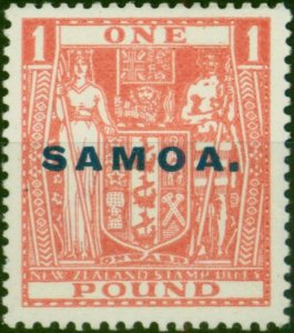 Samoa 1932 $1 Pink SG174 Superb MNH