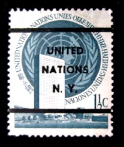 UNITED NATIONS - SCOTT# 2 - PRECANCEL - CAT VAL $55.00