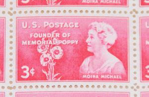 1948 sheet - Moina Michael - Sc# 977