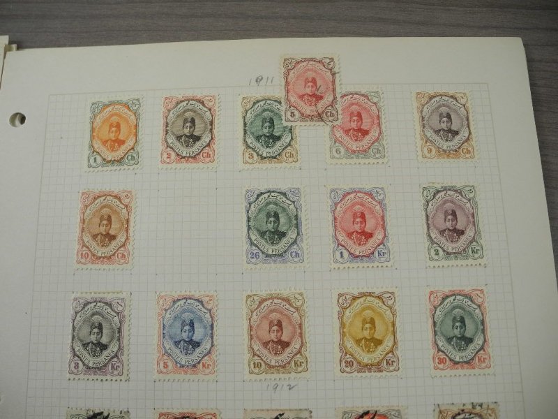 PERSIA, Excellent Stamp Collection hinged on pages