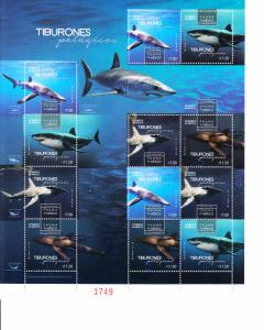 2016 Mexico Sharks FS12 (Scott 3028) MNH