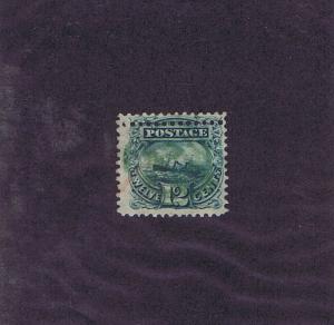 SCOTT# 117 USED 12c ADRIATIC RARE GREEN CRAYON CANCEL!  PSE CERT, LOOK!!  