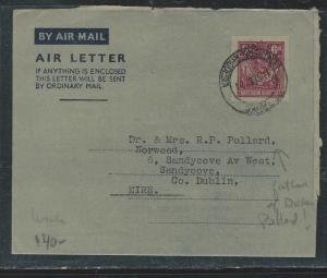 NORTHERN RHODESIA  (P2908B) KGVI AEROGRAMME 1951  TO ENGLAND