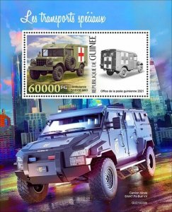 Guinea 2021 MNH Special Transport Stamps Ambulance Emergency Services 1v S/S