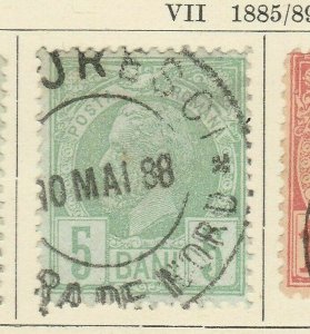 A5P49F272 Romania 1885-89 Tinted Paper 5b Used-