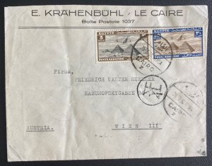 1938 Cairo Egypt Airmail Commercial Cover To Vienna Austria