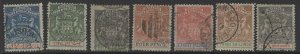 RHODESIA SG18/26 1892-4 DEFINITIVE SET USED