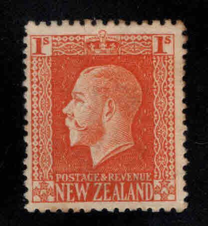 New Zealand Scott 159 Unused KGV , attractive stamp Mint No Gum perf tips toned