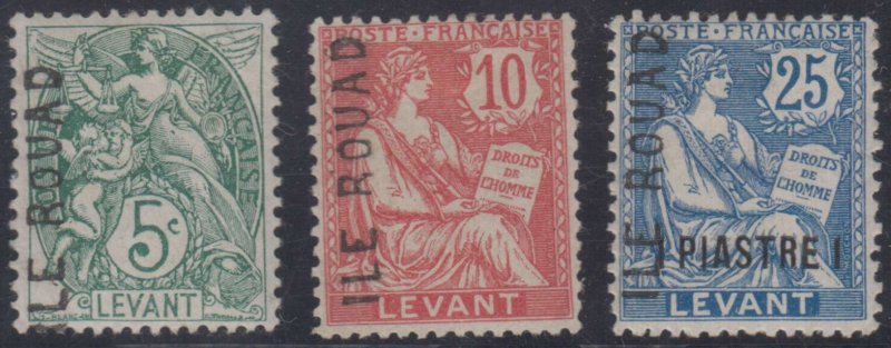 FRANCE ILE ROUAD 1916 Sc 1-3 Yvert 1-3 FULL SET HINGED MINT SCV$1,650