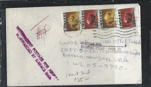 ZIMBABWE COVER (P0611B) 1982 GEMSTONES 4CX2+5CX2 FORWARDED BY SURFACE TO US