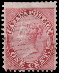 Canada Scott 14 (1859) Used F, CV $90.00 M