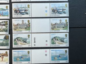 GUERNSEY # 283-302-MINT NEVER/HINGED--COMPLETE SET OF GUTTER PAIRS--1984-85