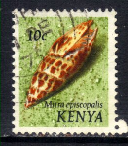 Kenya 1971 - 74 QE2 10ct Shells Mitra Episcopalis used SG 37 ( F742 )