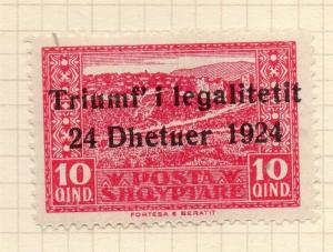 Albania 1924 Early Issue Fine Mint Hinged 10q. Optd 252302