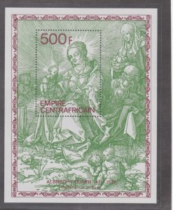 Central Africa # 390, Durer - Virgin & Child Souvenir Sheet, Mint NH, 1/2 Cat.