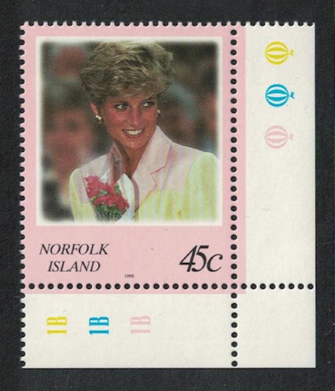 Norfolk Diana Princess of Wales Commemoration 1v Bottom Right Corners SG#664