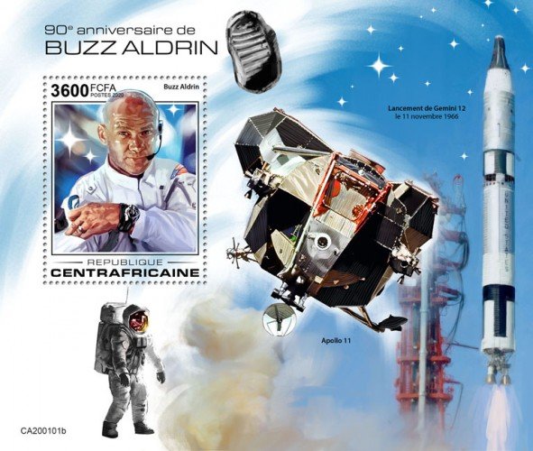 C A R - 2020 - Buzz Aldrin, 90th Birth Anniv - Perf Souv ...