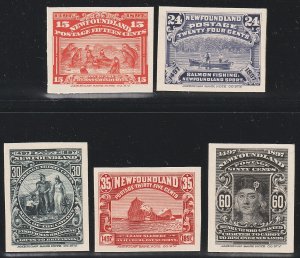 EDSROOM-17430 Newfoundland 61P-74P No Gum 1897 Complete Cabot Proof Set