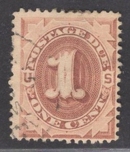 US Stamp #J1 1c Brown Postage Due USED SCV $14.00