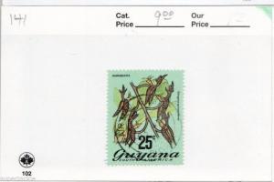 1972 Guyana Sc# 141 Θ used Flower type postage stamp.