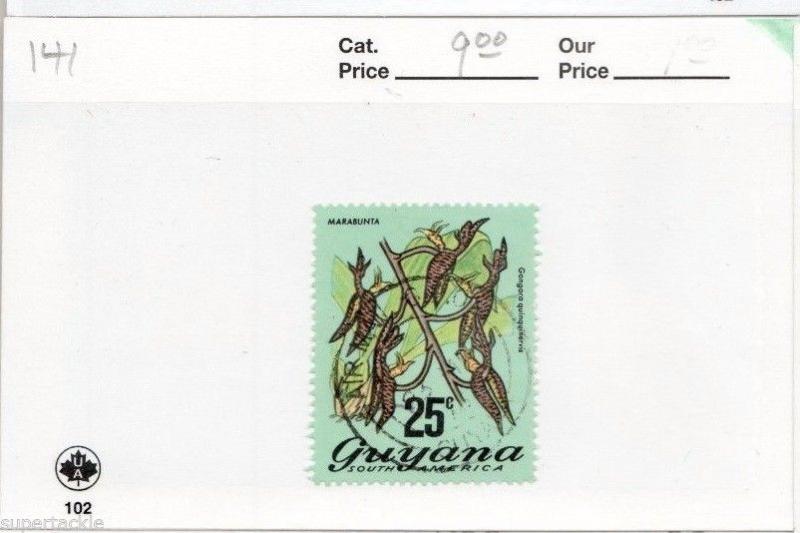 1972 Guyana Sc# 141 Θ used Flower type postage stamp.