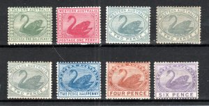 Australia - Western Australia 1885-93 Black Swan between SG 94a and 100   MLH/MH