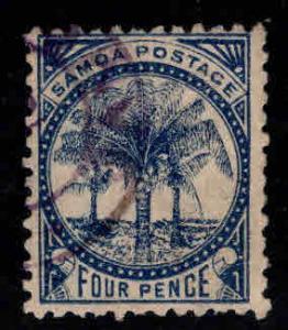 Samoa Scott 16e Used perf 11 blue 4p stamp