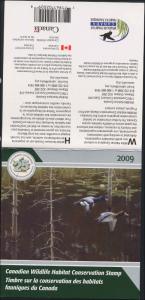 CANADA 2009 DUCK STAMP IN FOLDER LESSER SCAUP by  Robert Bateman