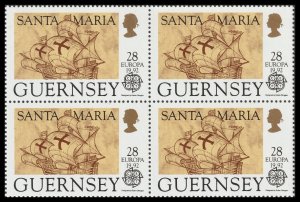 Guernsey 559 Christopher Columbus Pinta 28p block 4 MNH 1992