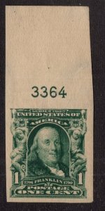 U.S. - 314 - Plate Number Single (3364) - EXTRA FINE - Never Hinged