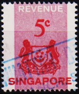 Singapore. Date? 5c Revenue Fine Used