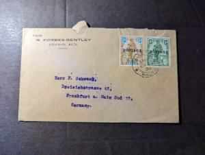1930 Malta Postage Overprint Cover Birchircara to Frankfurt am Main Germany