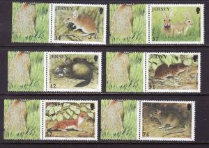 Jersey-Sc#1252-7-unused NH set-Mammals-Animals-2007-
