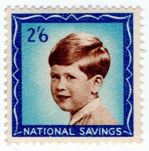 (I.B) Cinderella Collection : National Savings - Prince Charles 2/6d (1953)