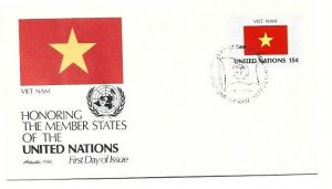 United Nations #328 15c Flag Series 1980, Viet Nam, Artmaster FDC