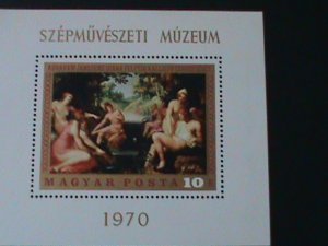 HUNGARY-1970 SC#2030 NUDE ARTS PAINTIN-DIANA & CALLISTO- MNH S/S VERY FINE