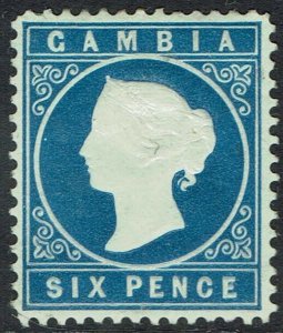 GAMBIA 1880 QV CAMEO 6D WMK CROWN CC SIDEWAYS 