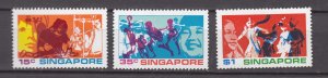 J42472 Stamps 1972 singapore set mh #161-3 designs