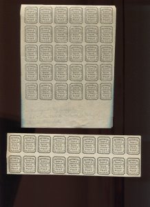 Lot of 280+ Hussey's Post 1862-1873 Local Stamps Most on Perry Pages