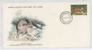 Botswana 182 1977 WW, Otter, FDC W/A WWF FDC