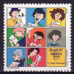 Brazil 1997 Sc#2614 AMERICA (Upaep) - The Postman (1) MNH