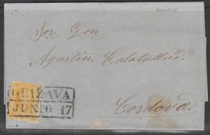 MEXICO-Orizava 2, 1r FOLDED LETTER WITH REDUCED TARIFF FOR DISTANCE. XF. (T19)