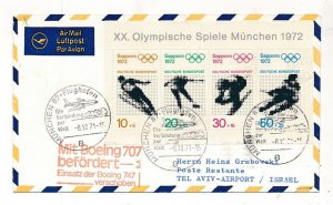 D409960 Germany FFC Lufthansa Olympics Munich 1972 Tel Aviv Israel