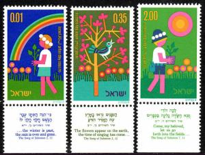 Israel #552-554 MNH with Tabs