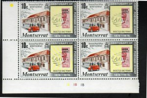 MONTSERRAT #328  1976  10c  MONTSERRAT STAMPS  MINT  VF NH  O.G P/B4