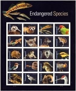 U.S.#5799 Endangered Species 63c Pane of 20, MNH. P# B11111 +FREE S/H
