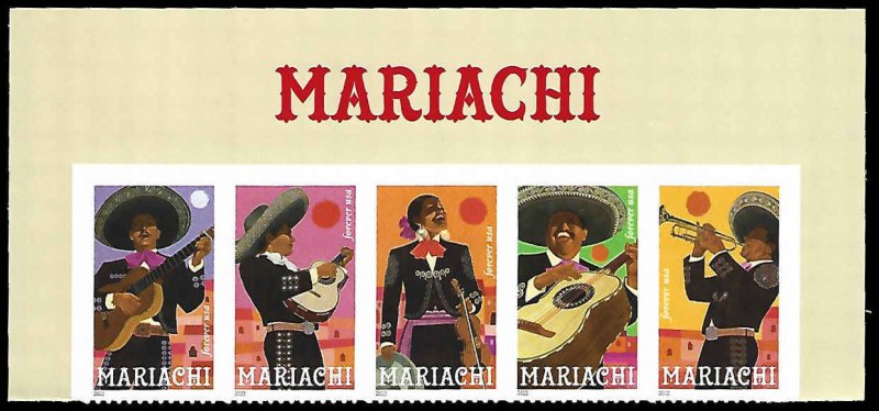 PCBstamps     US #5703/5707b Strip $3.00 (5x{60c})Mariachi, MNH, (4)