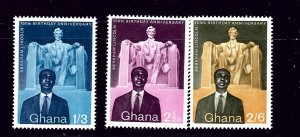 Ghana 39-41 MNH 1958 Abraham Lincoln     (P44)